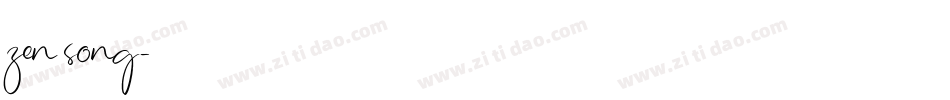 zen song字体转换